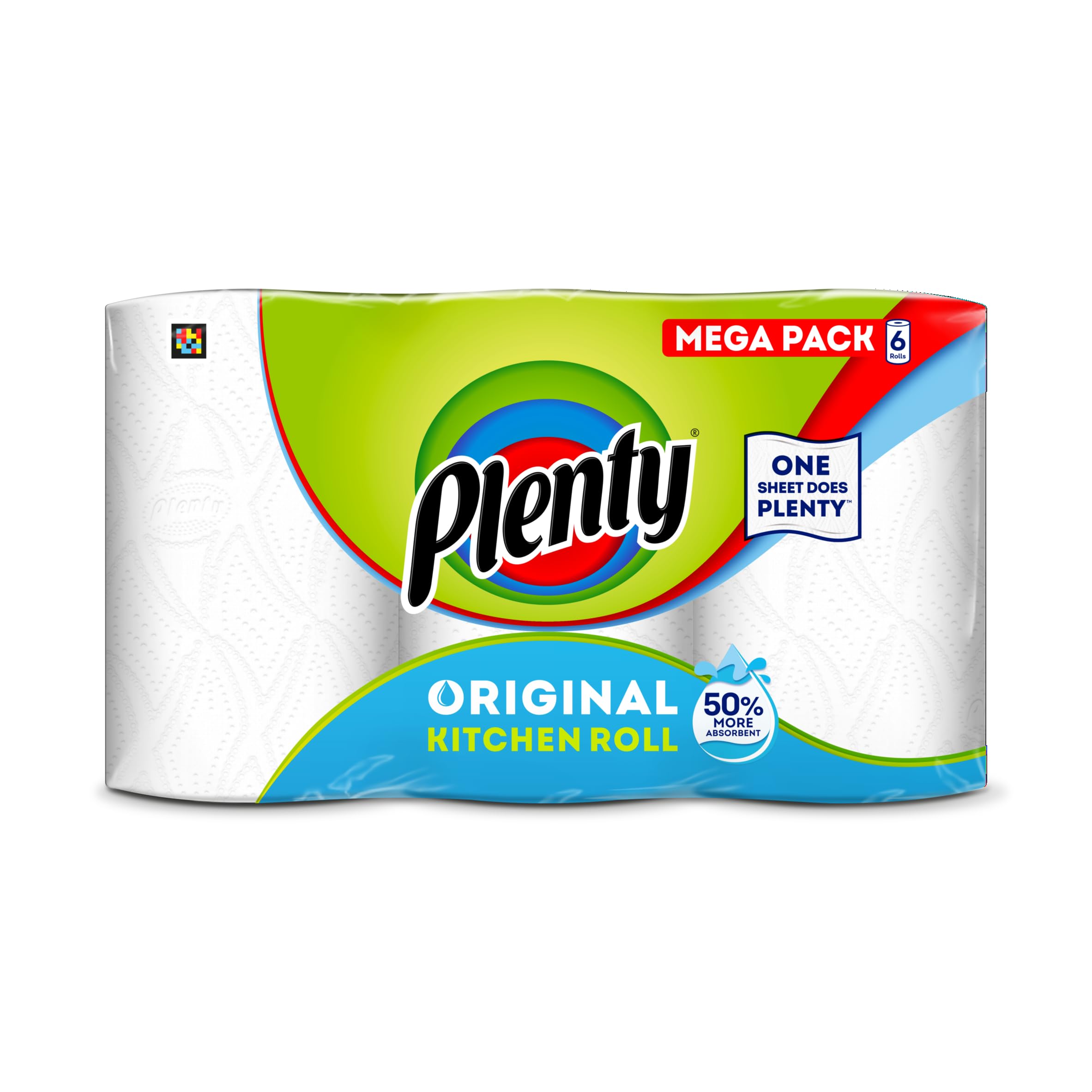 Plenty Kitchen Roll, 6 Rolls, 2 Ply Paper