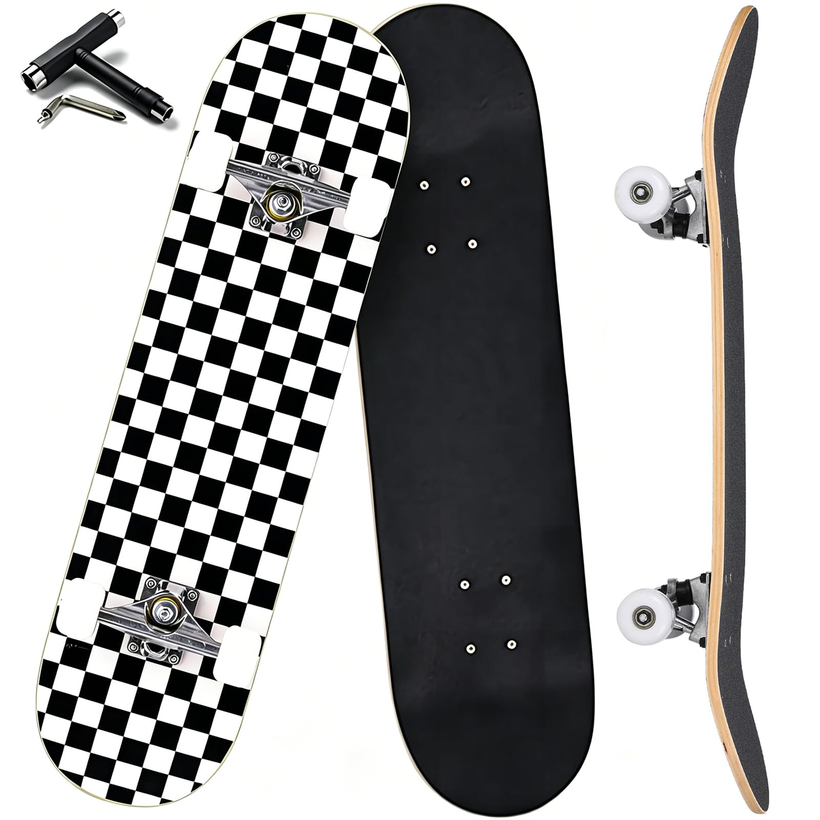 ANYFUN Pro Complete Skateboards for Beginners Girls Boys Kids Youths Teens Adult