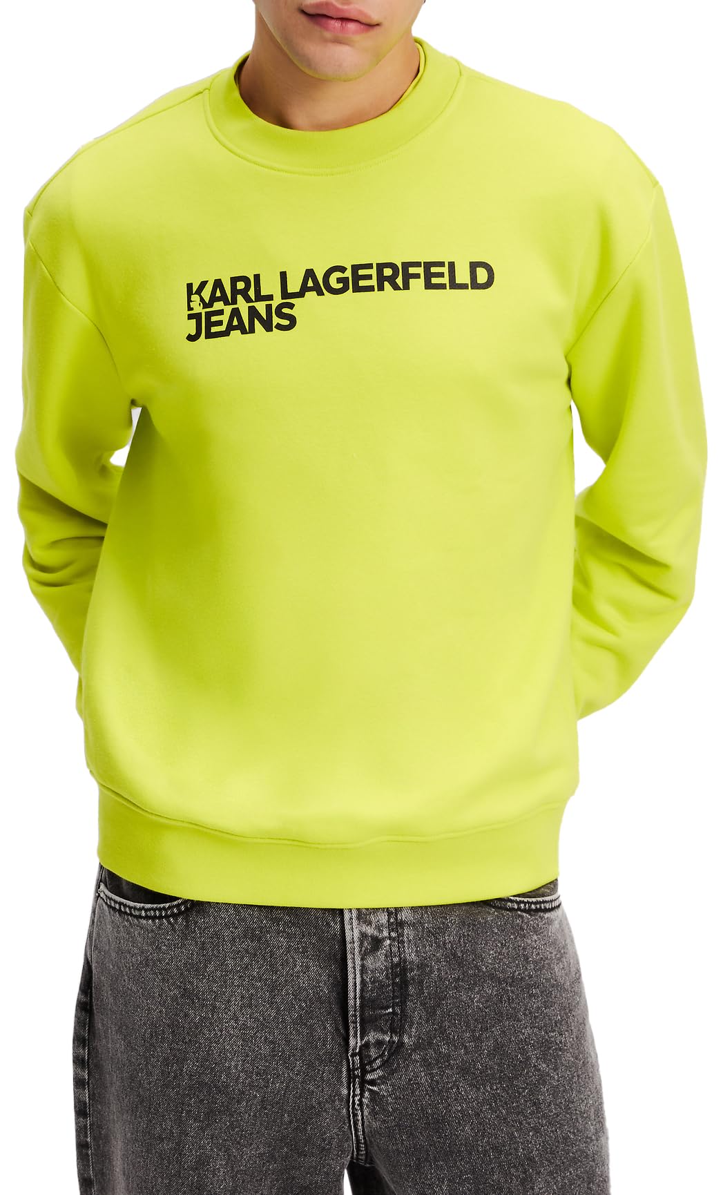 Karl Lagerfeld Jeans Men's Regular Essential Logo Sweatshirt
