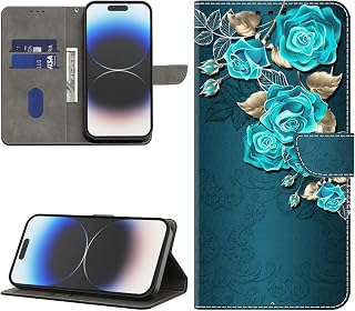 BOLELAW Case for Samsung Galaxy A14 5G/4G, Blue Rose