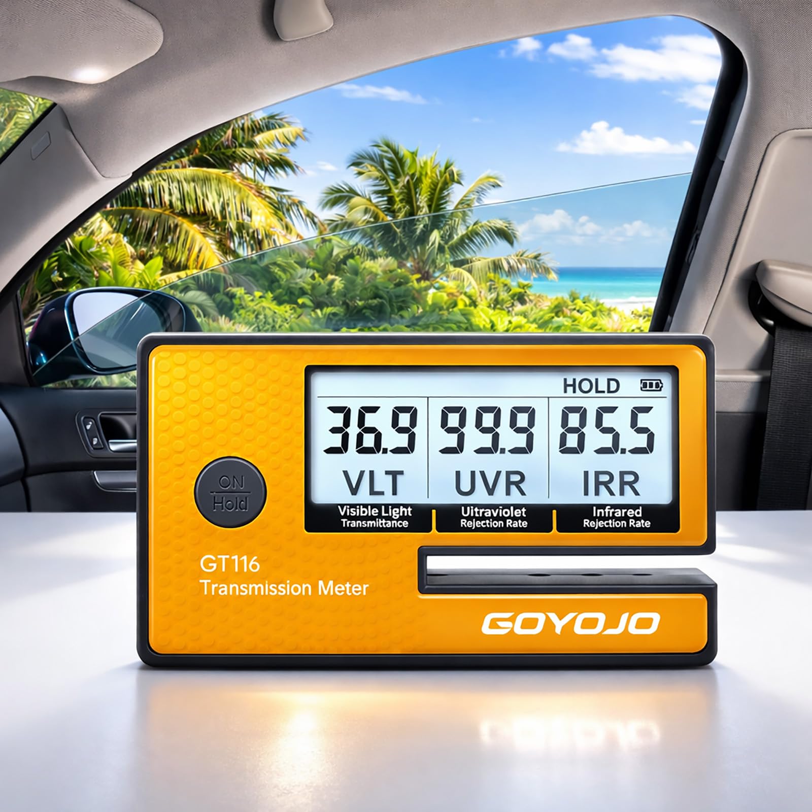 Labs Tint Meter Works on Side Windows, Digital Tint Solar Film Car Transmission 