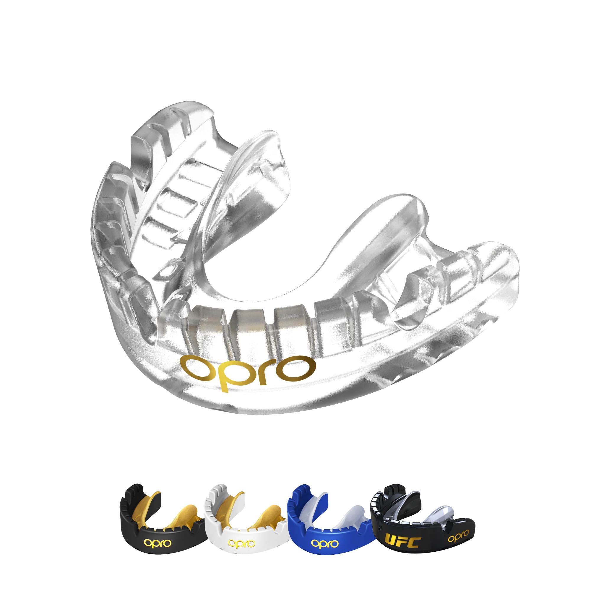 OPRO Gold Level Moldable Mouth Guard for Braces, Premium Fit (Clear) | Easy Self