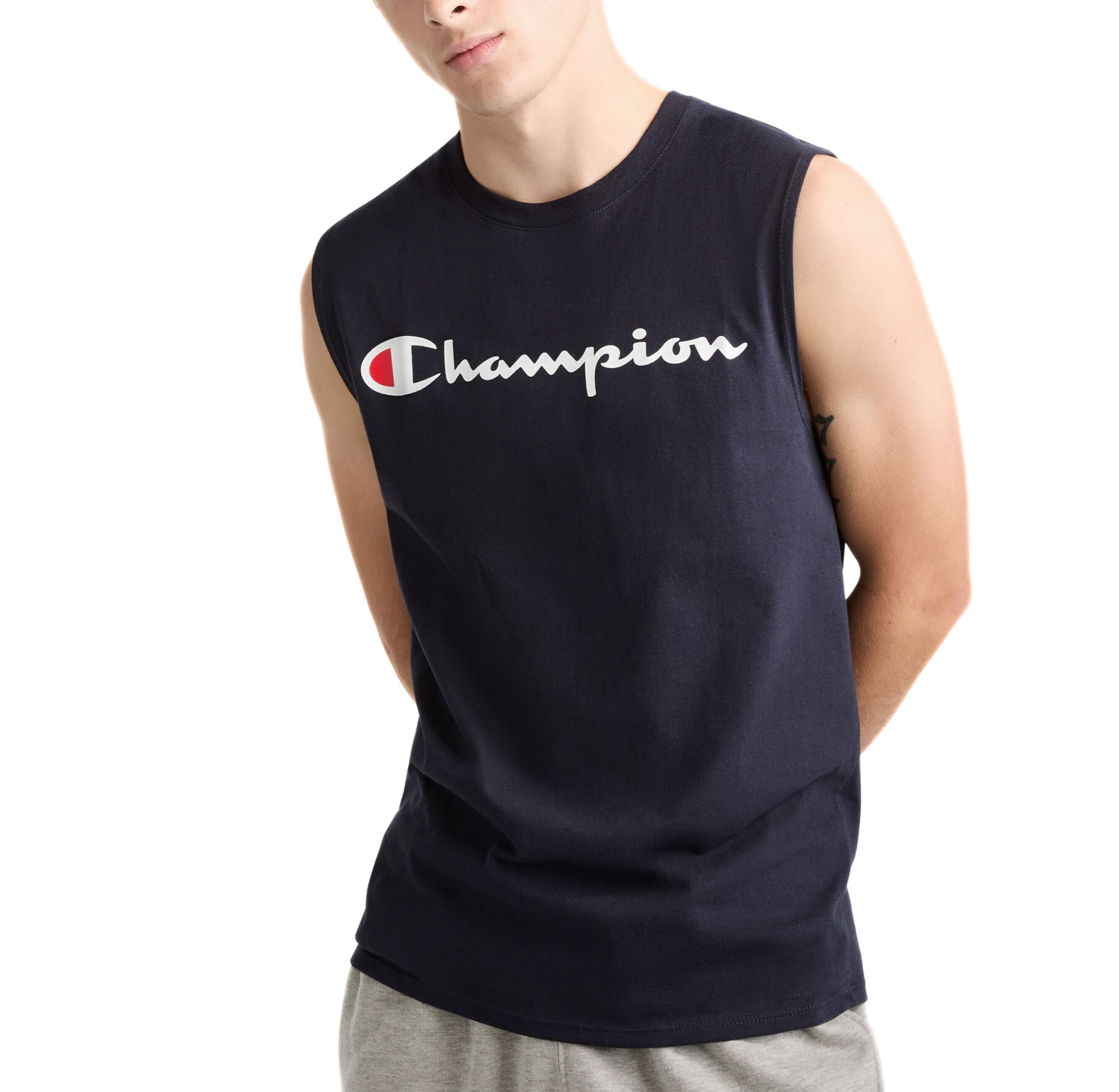 Champion Men's Graphic Jersey Muscle Shirt (Pack of 1)