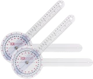 Ever Ready First Aid Plastic 12” Goniometer 360 Degree ISOM – 2 Pack