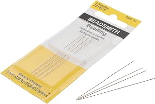 The Beadsmith English Beading Needles, Size 10, 4 Needles per Card | Made in England, Use for Loom Weaving Beadwork, Off-Loom Stitching and Jewelry Making with Seed Beads