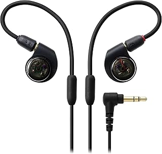 Audio-Technica ATH-E40 Monitor Earphones, Wired Ear Monitor, Gaming FPS 0.25 inch (6.3 mm) Headphone Connector Conversion Plug, Carrying Case Included, Detachable Cable