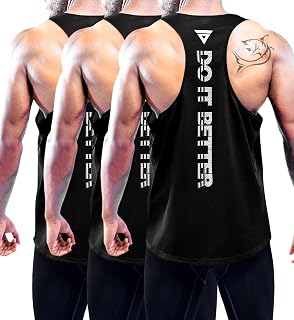Boyzn 3 Pack Men's Tank Tops Summer Sleeveless Breathable Gym Workout Gym Bodybuilding Sleeveless Tank Tops