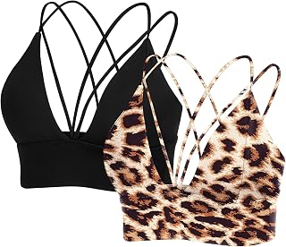 MotoRun Bralettes for Women, Strappy Sports Bra Push up Bralette Sexy Bras Rave Top