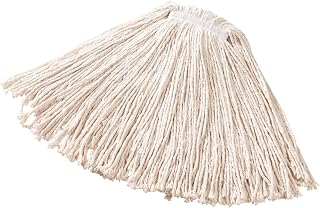 Rubbermaid Commercial Products Premium Cut-End Wet Mop Head, White, 16 oz | Heavy Duty Mop Head Replacement/Refill, 1" Band, Wring and Rinse, Absorbent 4-Ply Yarn Blend, for Floor Cleaning
