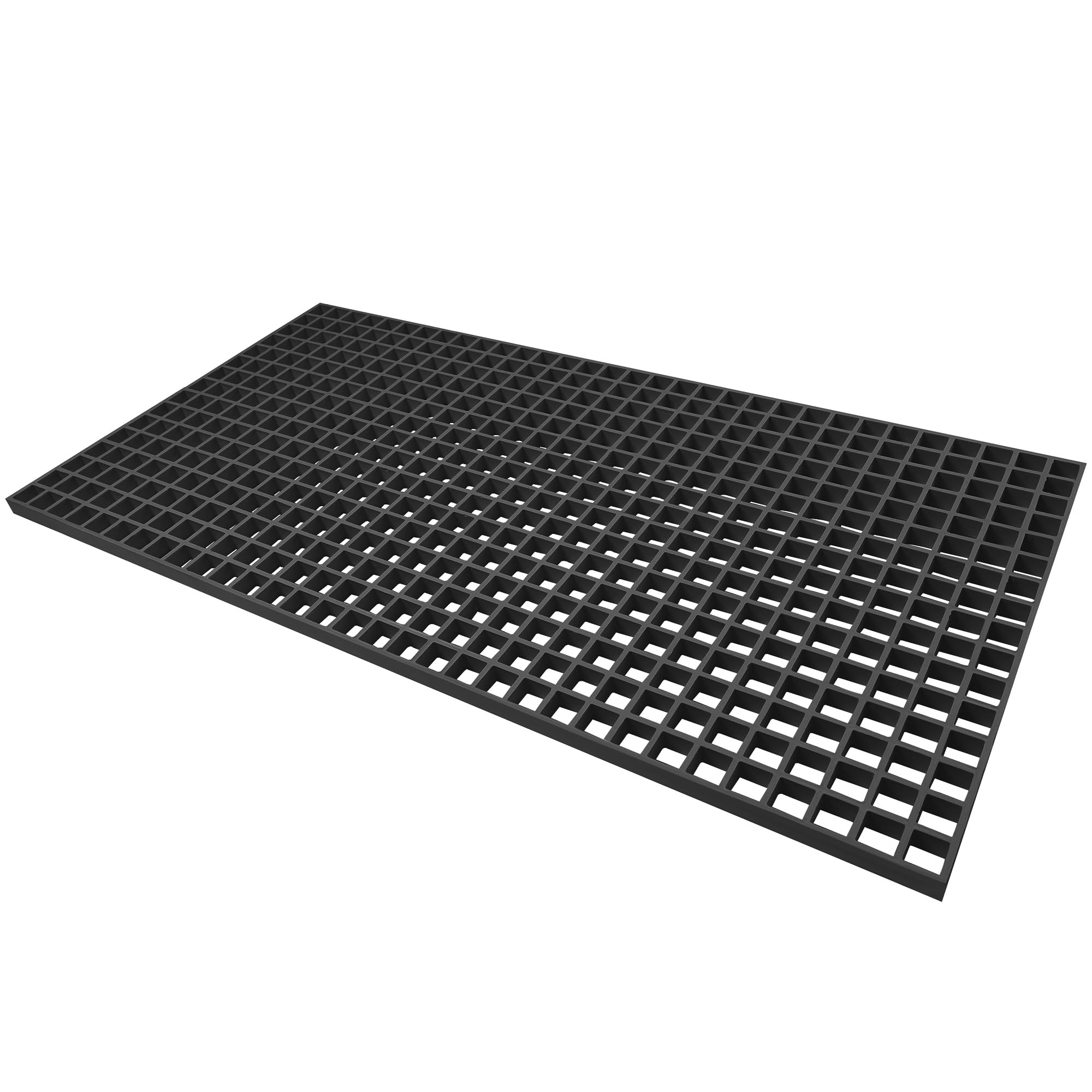 Agfabric 12x48x1inch Concave Fiberglass Drain Grating, Non-Slip Floors Cover for