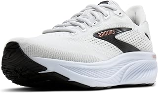 Brooks Ghost 18 Women's Neutral Running and Walking Shoes, White/Black/Rose Gold, 9.5 Narrow