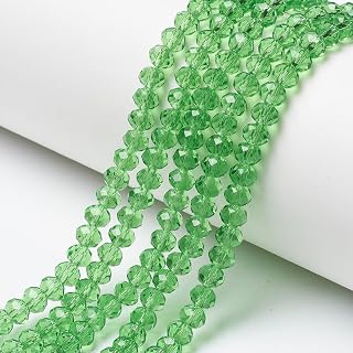 About 105pcs Electroplated Faceted Glass Beads for Jewelry Making 4x3mm Electroplated Glass Spacer Beads for Friendship Bracelets Necklaces Jewelry Making