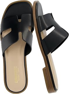 CUSHIONAIRE Voyage Cutout Strap Slides for Women, Slip On Summer Flats, Fashion Footwear, Comfortable Holiday Style Sandals for Women 2025