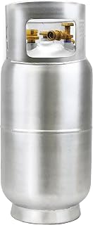 Flame King 33.5lb Aluminum Forklift Propane Tank with Gauge, DOT and TC Compliant, Lightweight, Rugged-Designed
