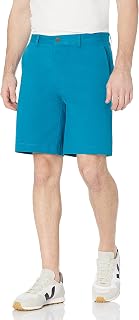 Amazon Essentials Men's Classic-Fit 9" Cotton Twill Chino Shorts with Button-Through Pockets
