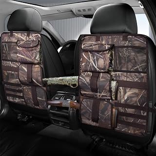 2 Pack Seat Back Gun Rack for Truck, Camo Gun Holder with Molle Panel | Gun Sling Bag Front Seat Gun Organizer Truck Gun Rack for Hunting Gear, Gun Storage for Hunting Rifles SUV Car