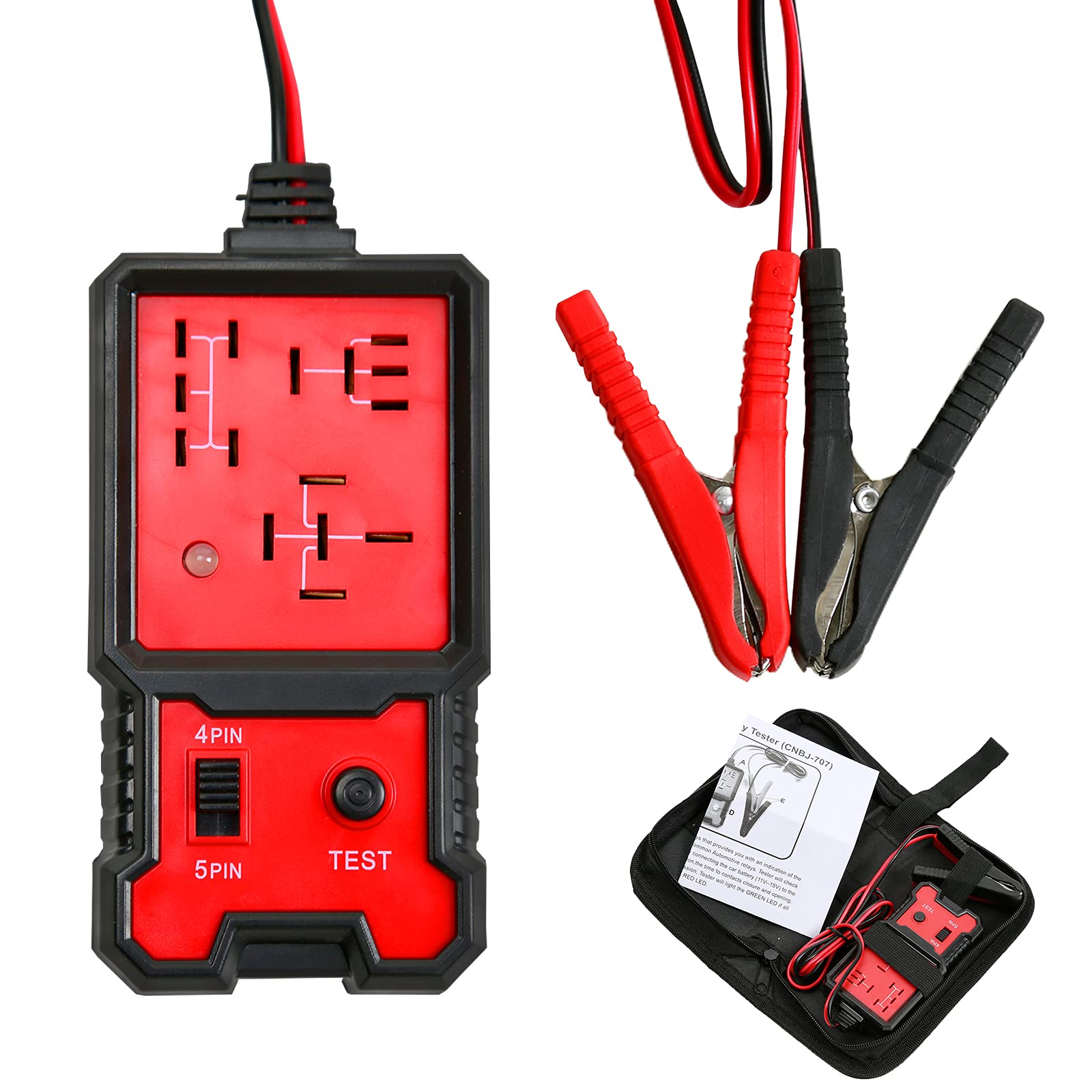 Automotive Relay Tester, 12V Electronic Battery Tester Checker for Car Automotiv