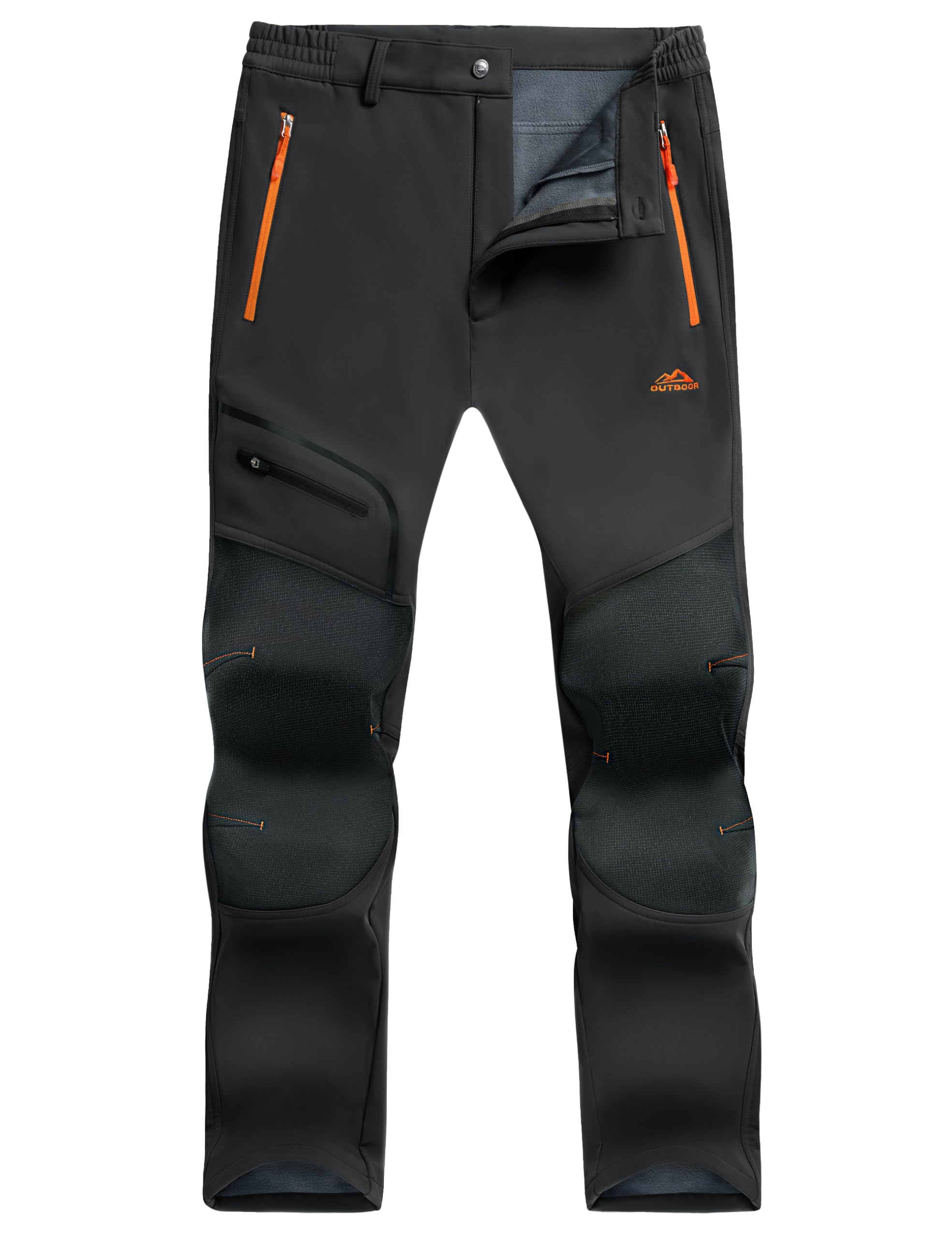 TACVASEN Men's Waterproof Trousers Thermal Fleece Lined Hiking Ski Trousers