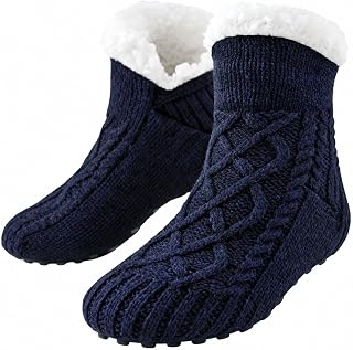 Women's Men's Slipper Socks, Non-Slip Thermal Slippers, Warme Socken, Non-Slip Socks, Warm Winter Socks for Women, Non-Slip Warm Winter Socks, Christmas Gift