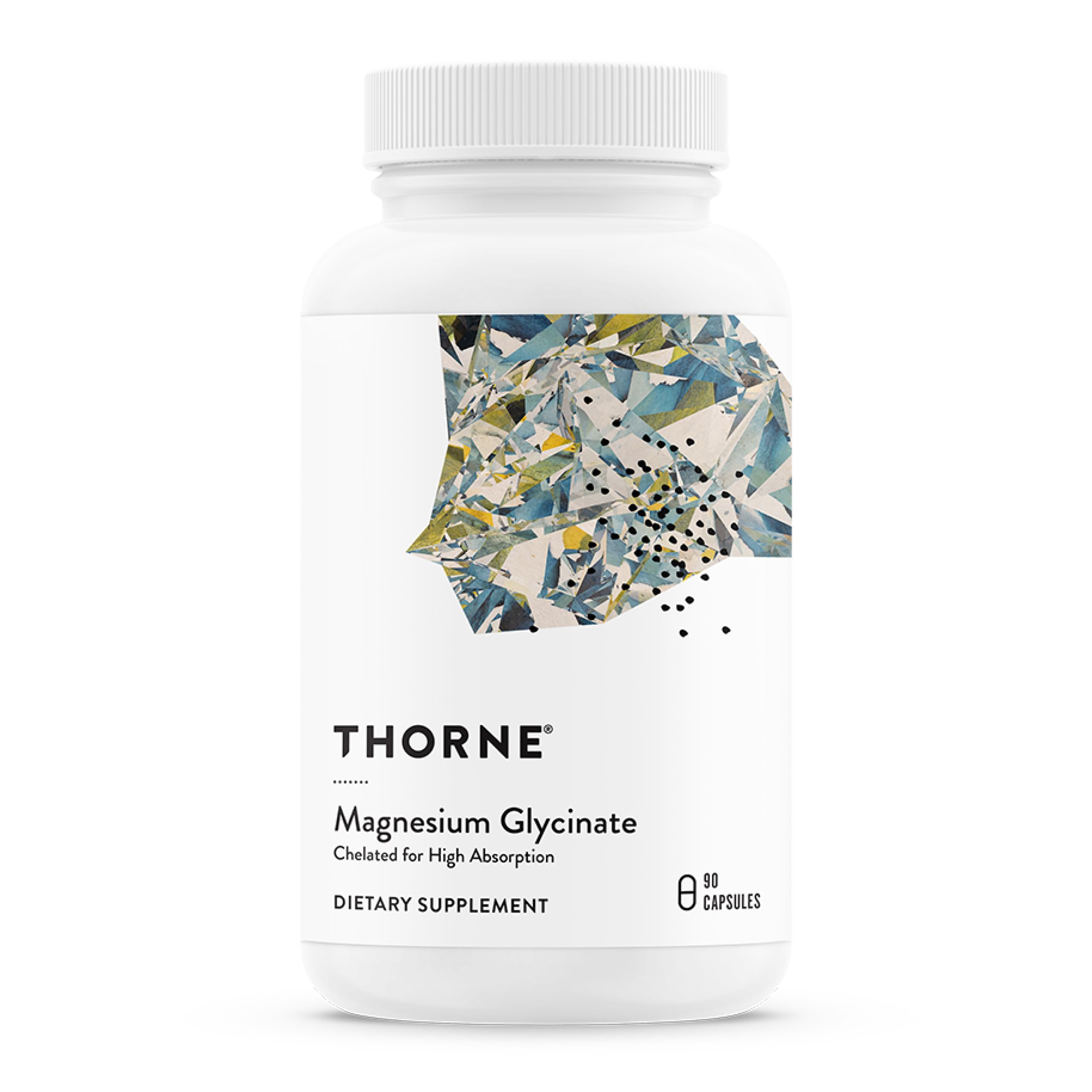 THORNE Magnesium Glycinate, Chelated Magnesium Supplement, 90 Capsules | Support