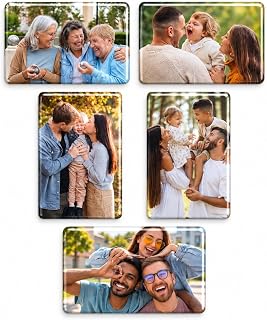 Customized Rectangle Flexible Fridge Magnets | Pack of 5 and 9 Units | Photo Magnet with Your Image for Gift and Decoration (Rectangular)
