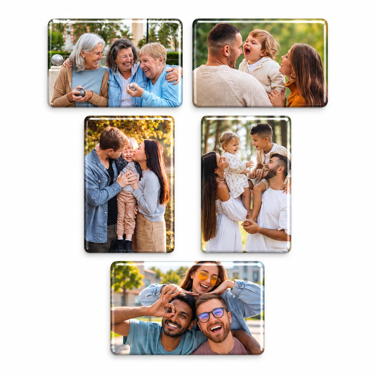 Customized Rectangle Flexible Fridge Magnets | Pack of 5 and 9 Units | Photo Mag