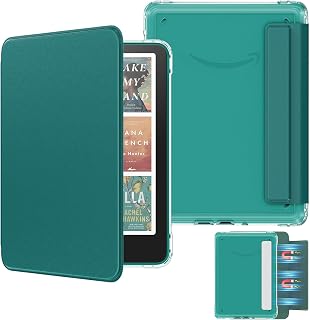 MoKo Magnetic Case for 7" Kindle Paperwhite 12th Gen& Colorsoft,Jade Green | Detachable,Ultra Clear Back, Scratch-Proof, Light Shell Cover, Auto Wake/Sleep,for Kindle Paperwhite& Colorsof 2024/2025