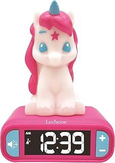 LEXIBOOK, Unicorn Alarm Clock Night Light, RL800UNI