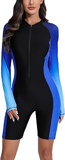 Halcurt Women's One Piece Rash Guard One Piece Swimsuit