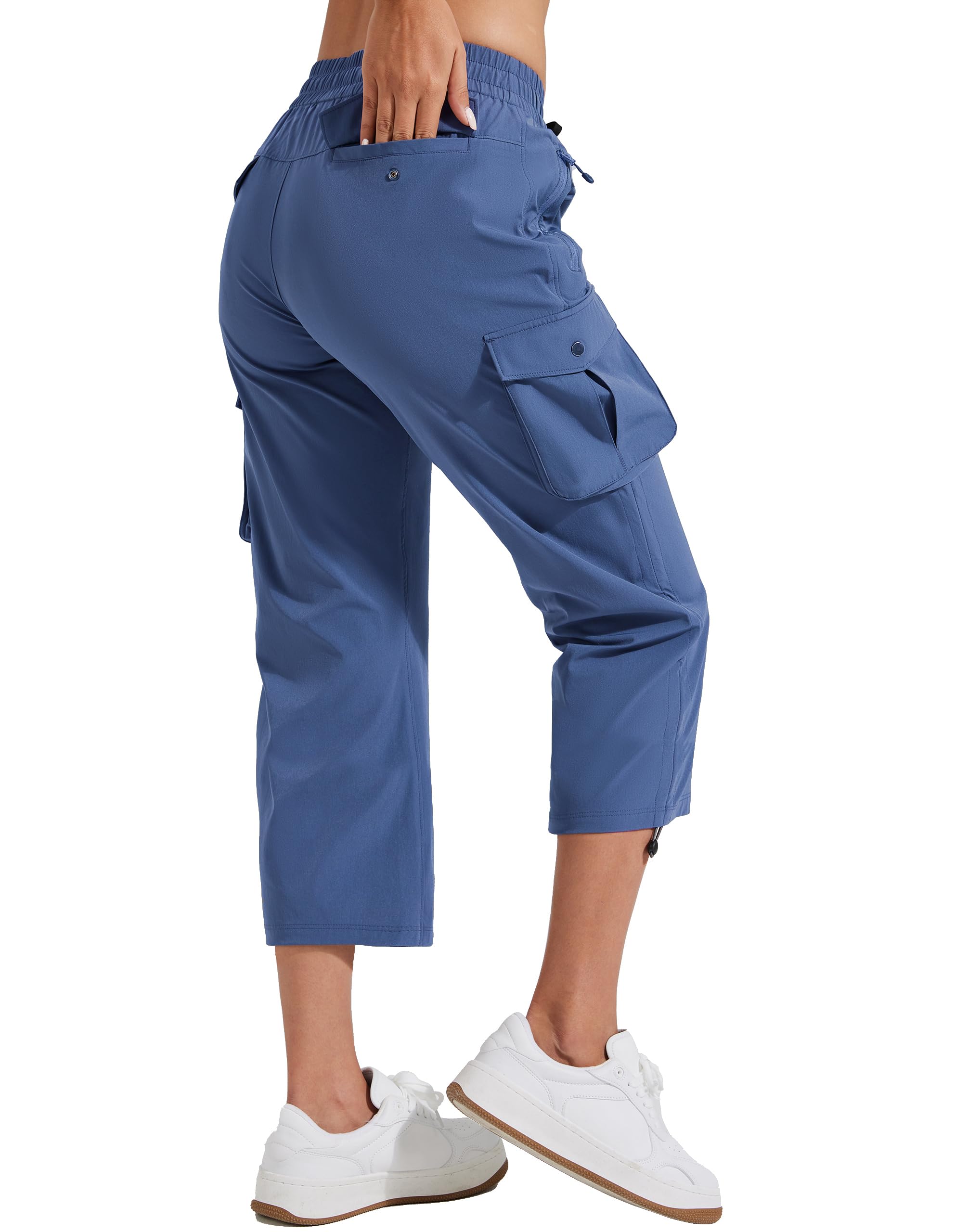 Pioneer Camp Leicht Women's Summer Capri Trousers 3/4 Cargo Casual Trousers Capr