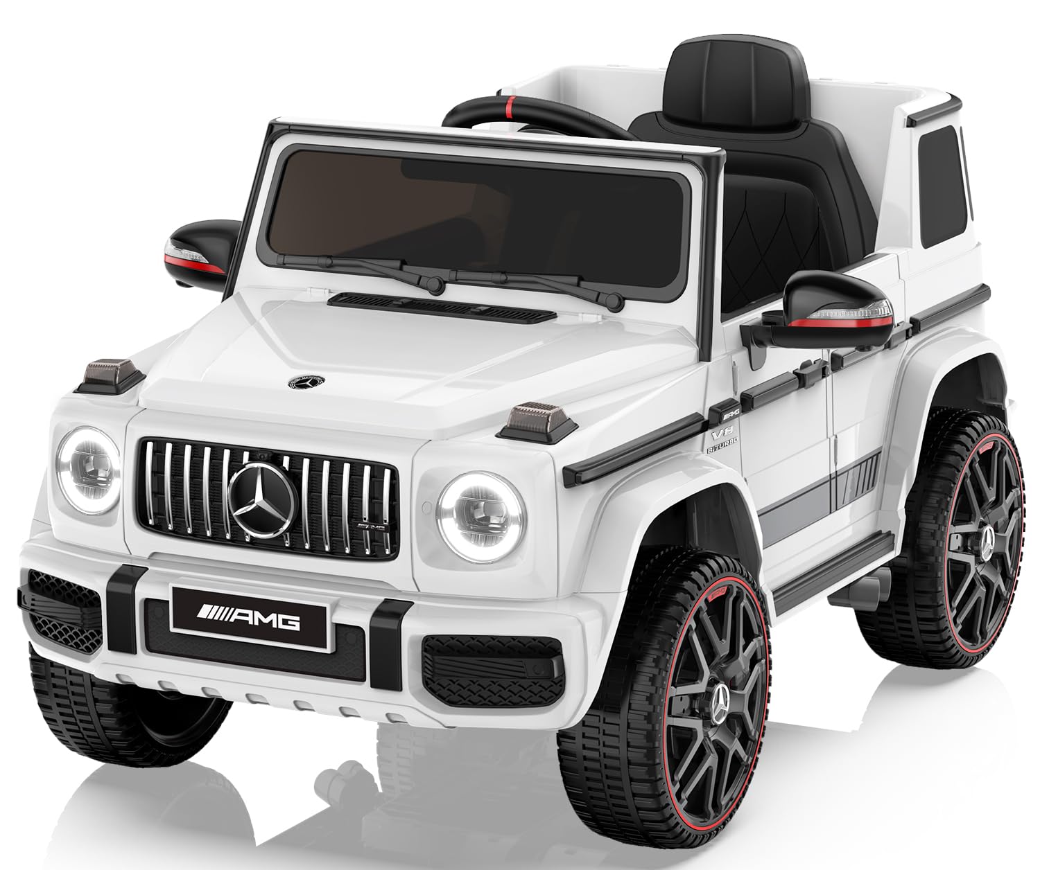 ANPABO 12V 7AH Licensed Mercedes-Benz G63 Electric Car for Kids, White | Parent 