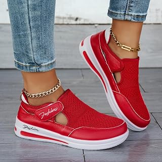 Women's Solid Color Sports Shoes Breathable Knitted Low Comfortable Plus Size Outdoor Shoes for Women