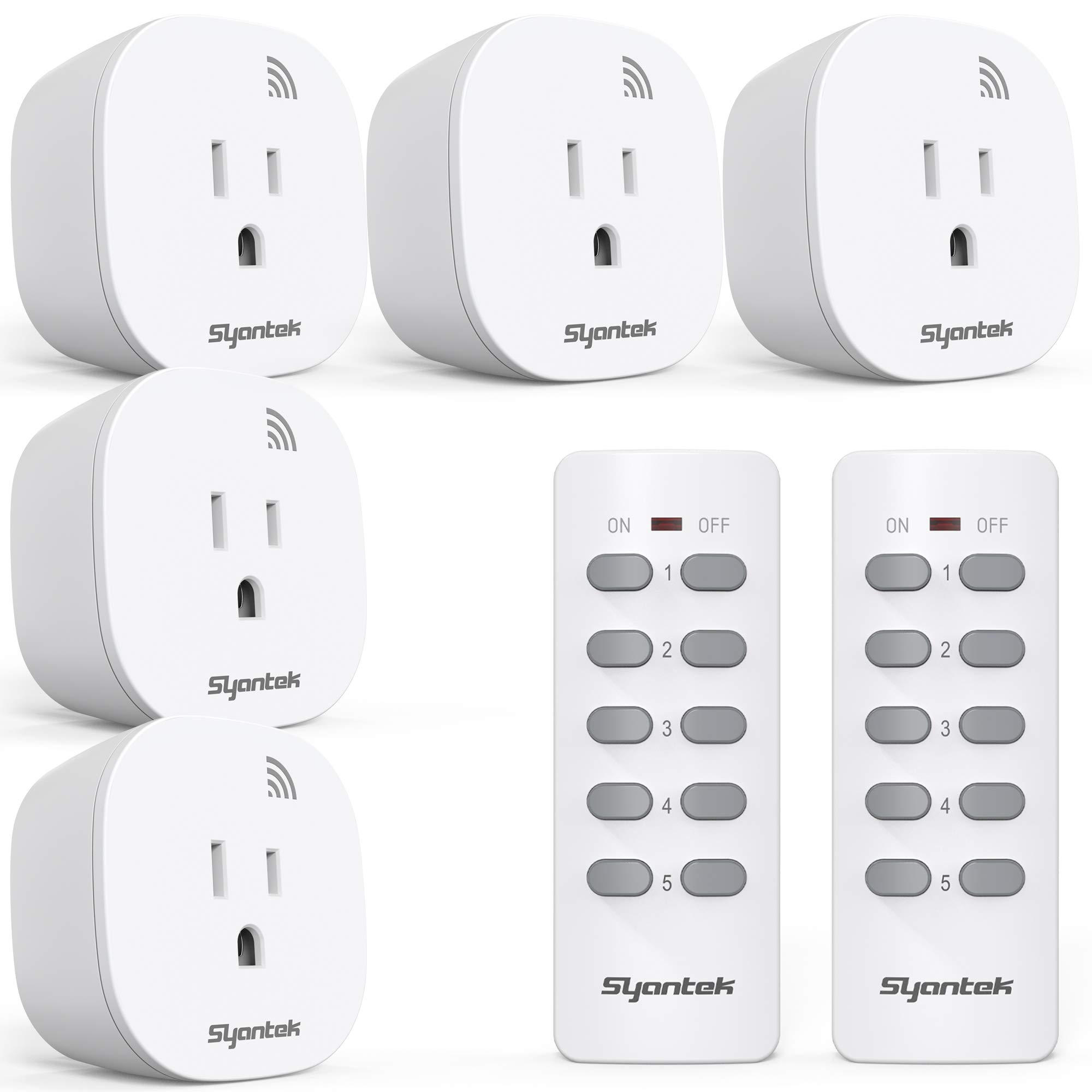 Syantek Remote Control Outlet Wireless Light Switch for Household Appliances, Ex