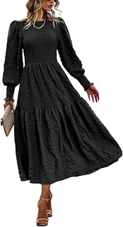 PRETTYGARDEN Womens Spring Long Sleeve Wrap V Neck Ruffle Floral Maxi Dress Casual Tie Waist Boho Chiffon Flowy Long Dresses