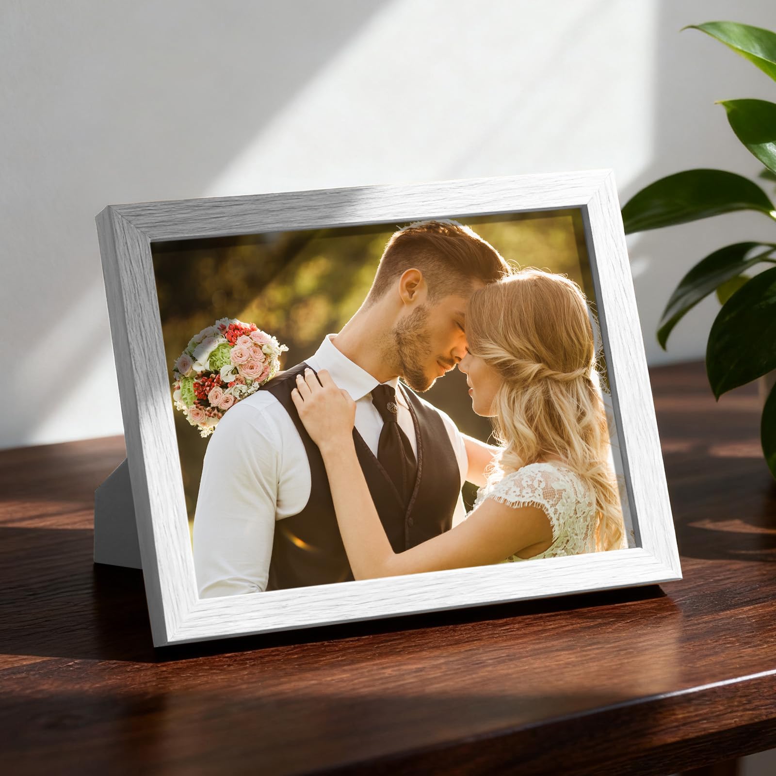 6x8 Picture Frame Decorative Picture Frame for Wall or Desk Display, Classic Sol