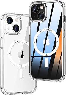 Ones Magnetic Case for iPhone 15 Plus Transparent, Compatible with MagSafe, Military Grade Shockproof Airbags, Screen Protector and Camera, PC Scratch-Proof, Anti-Yellowing, Non-Slip