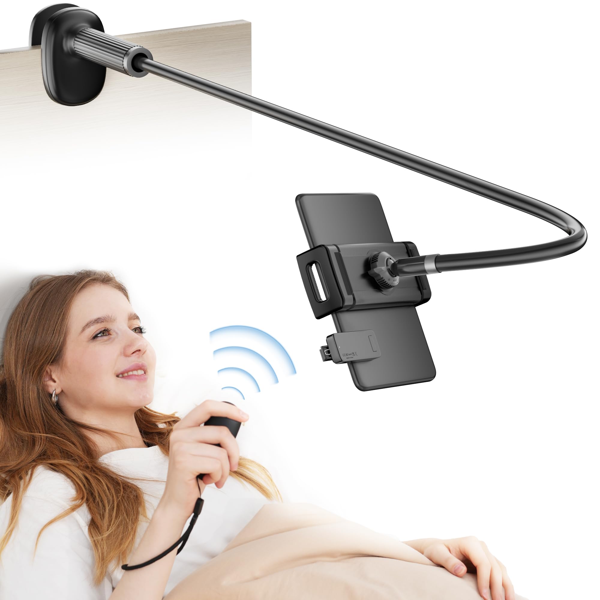 VOLTIFYMAX Gooseneck Stand Holder with Remote Page Turner for Kindle,Stand for R