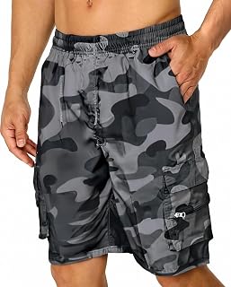 Men's Cargo Shorts with Zipper Pockets Lightweight Breathable Hiking Shorts