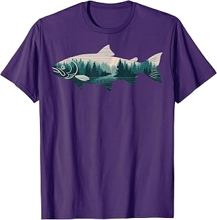 Fish Nature Forest Fishing Camping T-Shirt