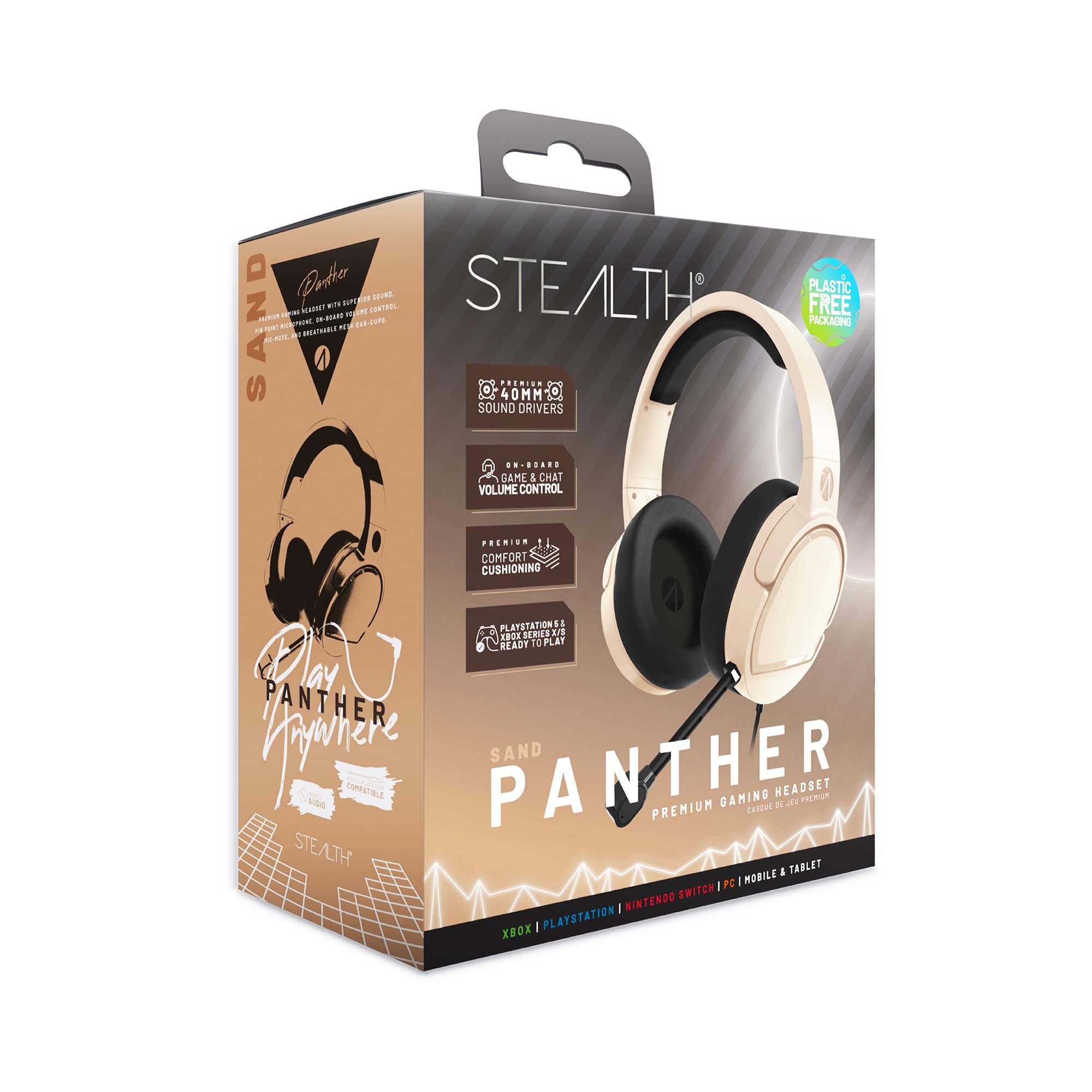 STEALTH PANTHER Sand Over Ear Gaming Headset, Multi-Format Compatible