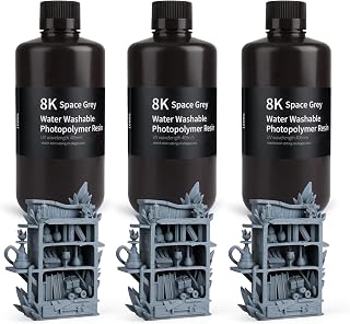 ELEGOO 8K Water Washable Resin UV Curing Resin Sky Grey 3000g