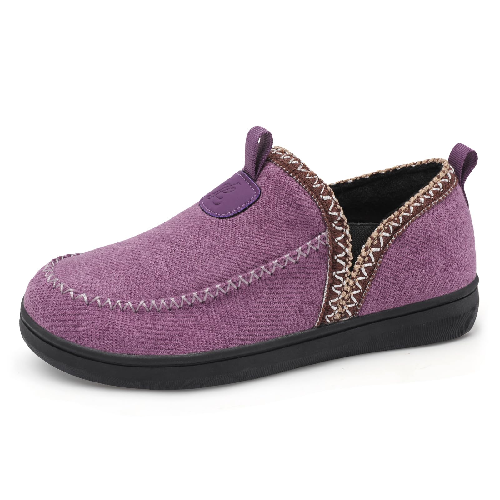 LeIsfIt Women's Slippers Wide Toe Box Memory Foam Slip-On House Shoes
