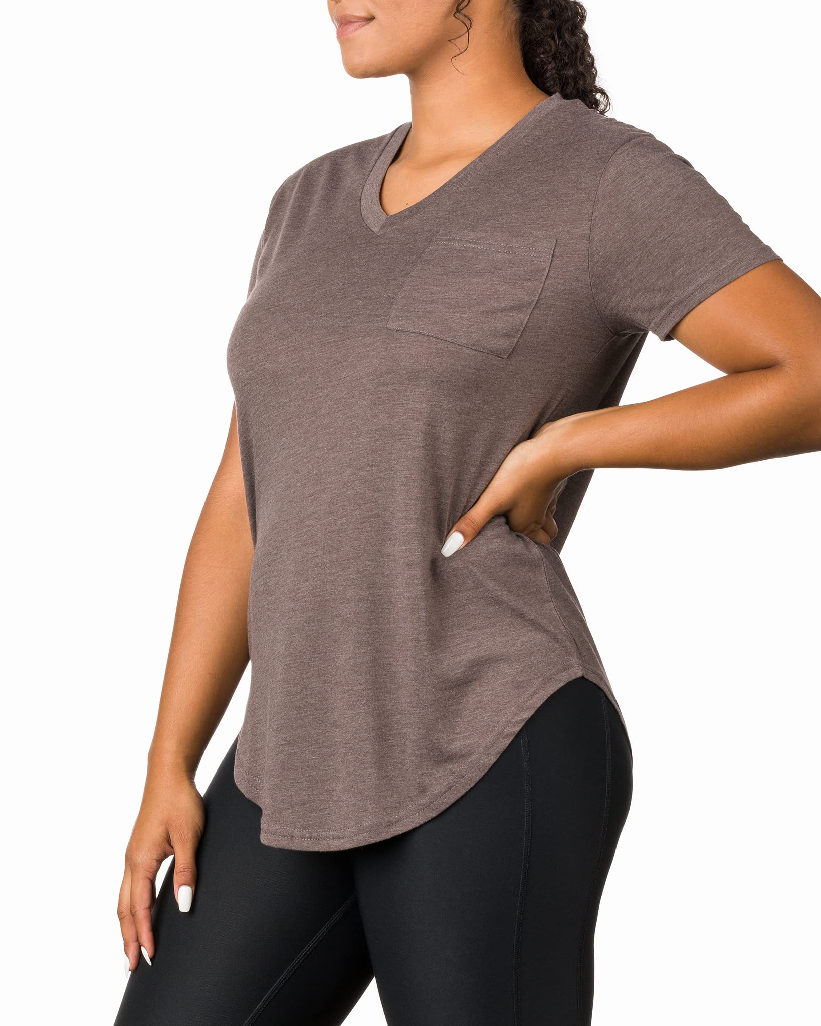Epic MMA Gear Plus Size Womens V Neck Collar T Shirt | Summer Top With Chest Poc