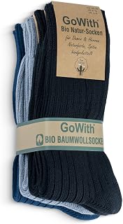 GoWith 4-5 Pairs Unisex Natural 97% Cotton Comfortable Cozy Breathable Seamless Casual Socks for Men and Women
