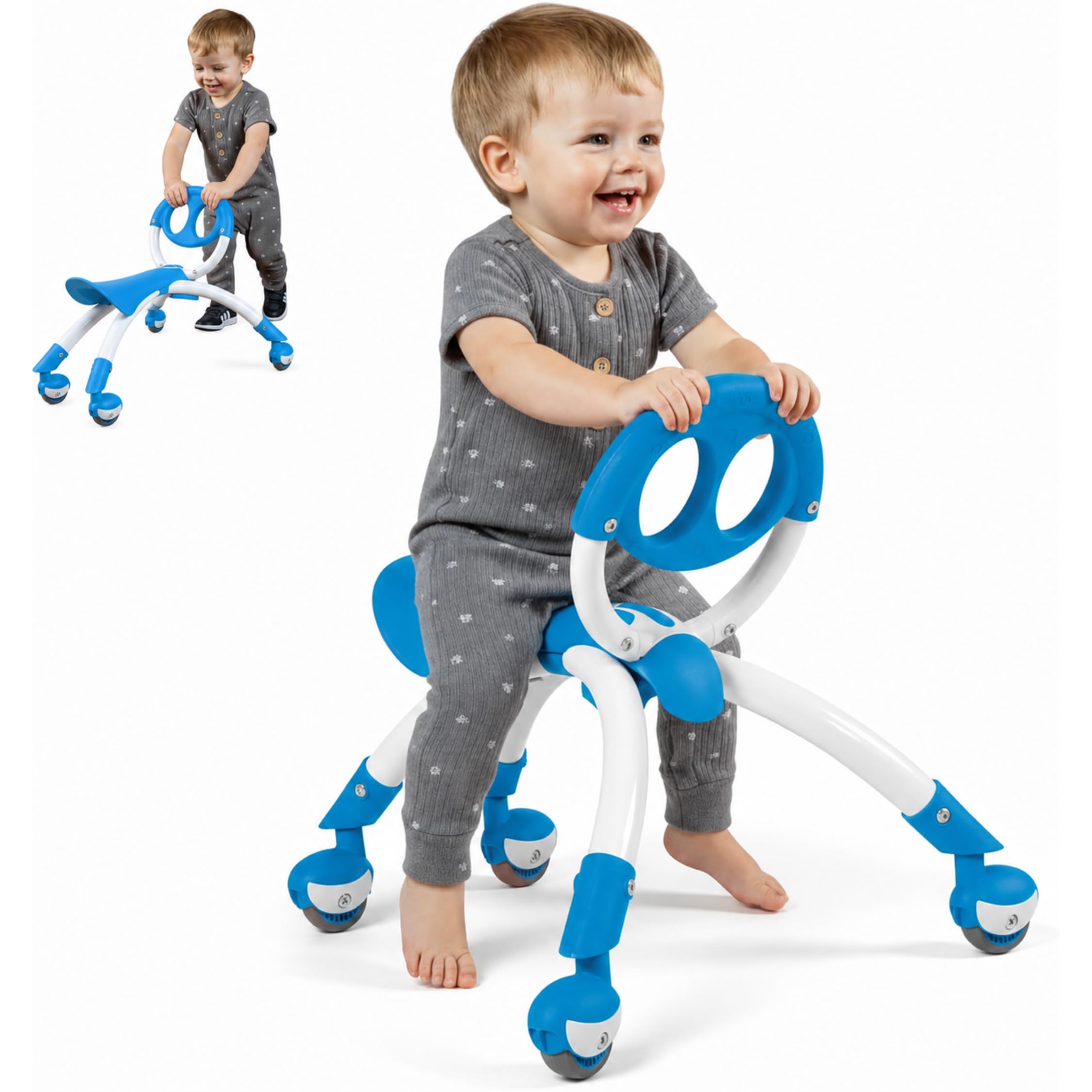 YBIKE Pewi Walking Ride On Toy - from Baby Walker to Toddler Ride On for Ages 9 