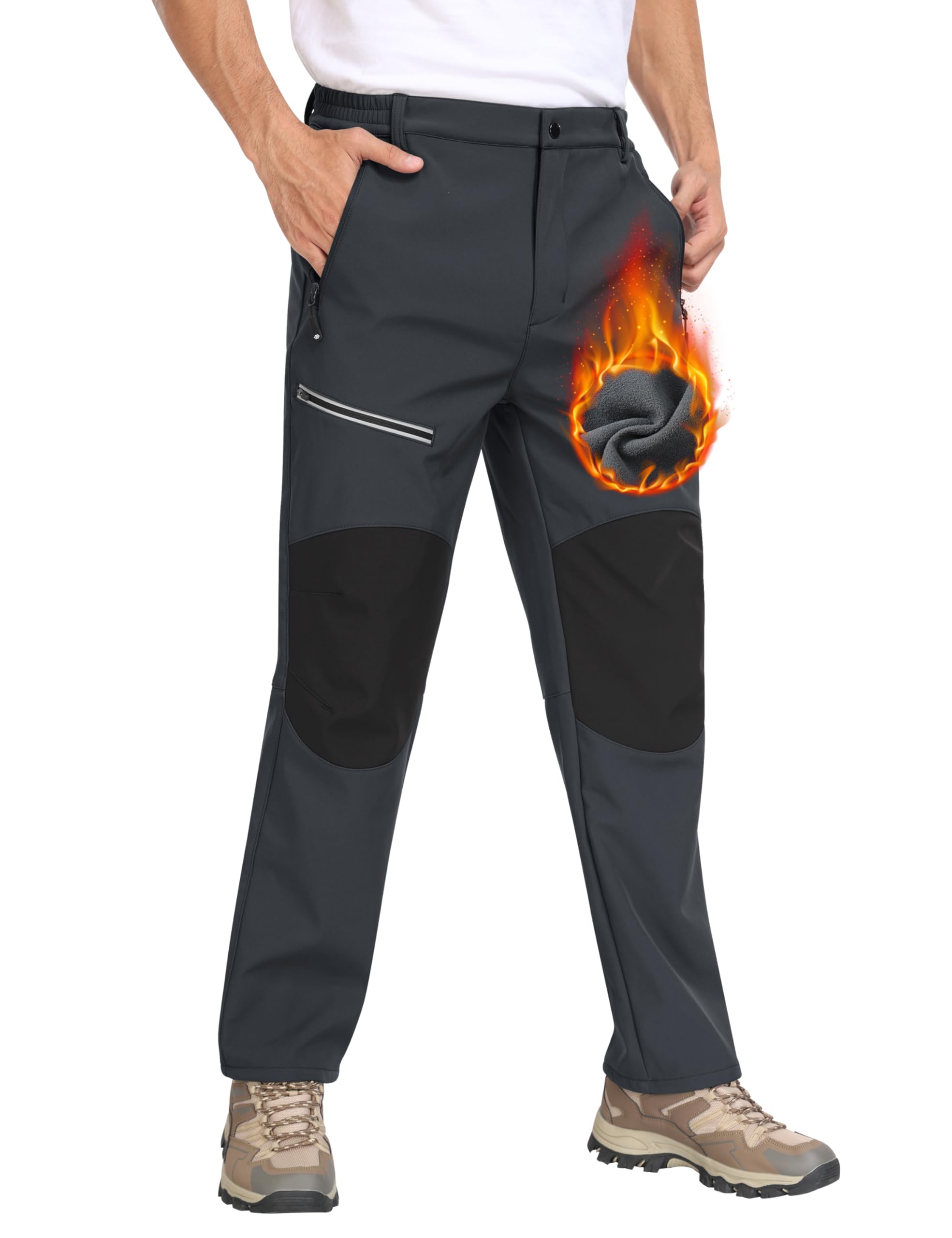MoFiz Men's Softshell Hiking Trousers Ski Trekking Mountain Winter Windproof Wat