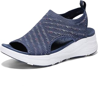 Walking Sandals for Women with Arch Support Comfortable Plantar Fasciitis Non-Slip Casual Open Toe Sports Sandals Athletic Summer Beach