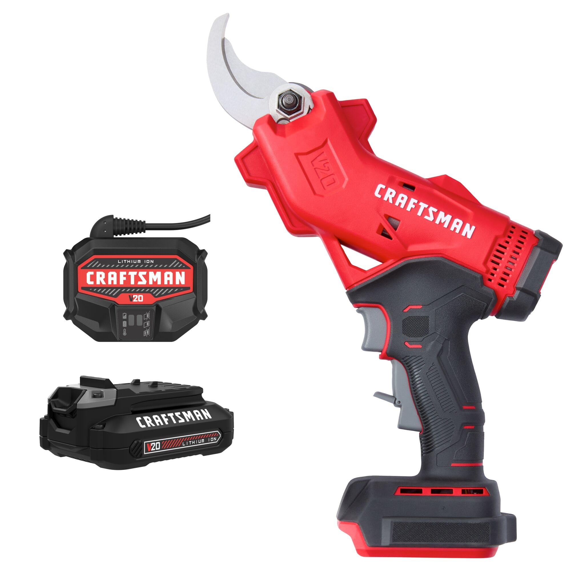 CRAFTSMAN V20 Cordless Electric Pruner, Pruning Shears for Gardening, 2 Ah Batte