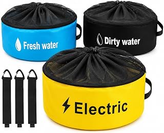 RV Hose Storage Bag 3 Pack Waterproof Camper RV Accessories Storage Bag Organizer for Sewer Hoses Fresh/Black/Water Hoses Electrical Cords Garden Hose