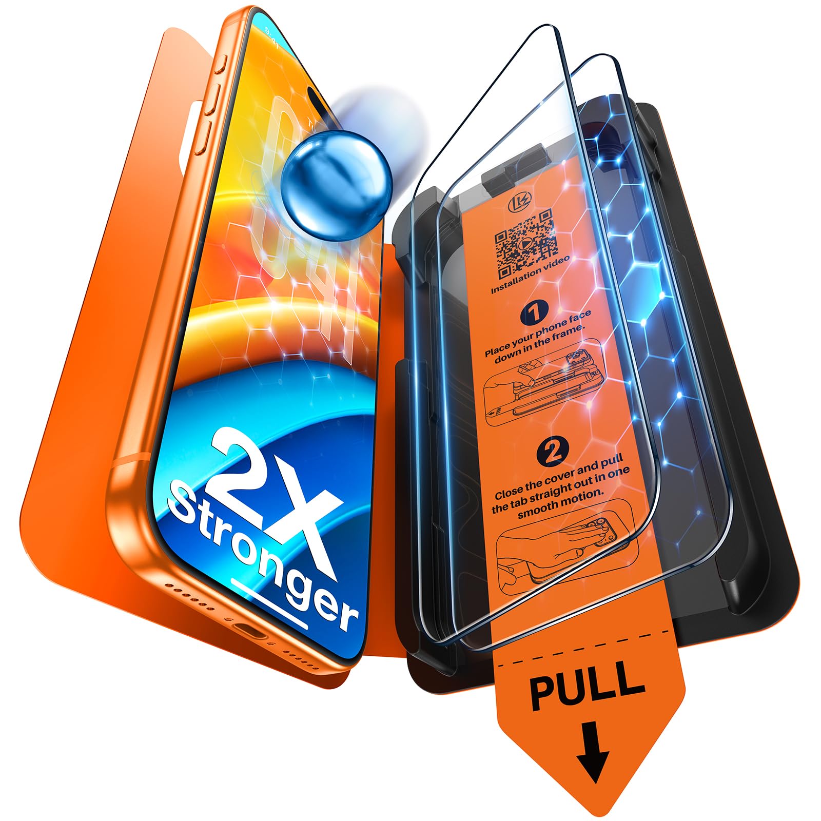 LK for iPhone 18 Pro Max/iPhone 17 Pro Max Screen Protector,1-Step Install